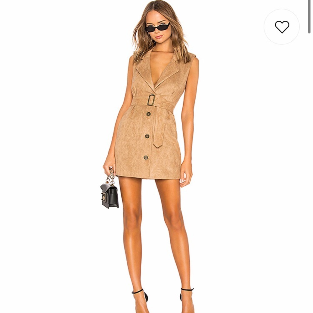 Suede light brown lovers + friends dress